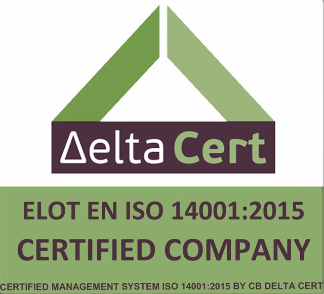Delta Cert — ELOT EN ISO 14001:2015 Certified Company, Νο 6734035